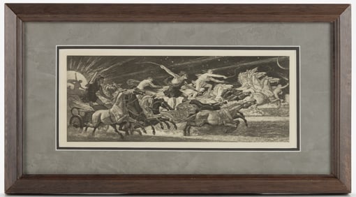 WALTER CRANE (ENGLISH, 1845-1915) "THE CHARIOTS OF THE HOUR" PRINT