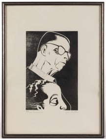 ITALIAN (20TH CENTURY) LINOCUT PRINT