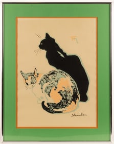 AFTER THEOPHILE STEINLEN (FRENCH, 1859-1923) DEUX CHATS SERIGRAPH