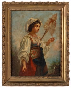 CONTINENTAL SCHOOL (19TH CENTURY) PORTRAIT OF A WOMAN