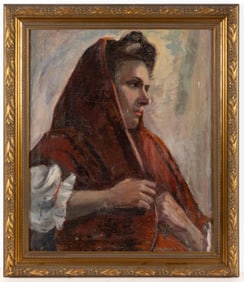AMERICAN OR EUROPEAN SCHOOL (19TH/20TH CENTURY) PORTRAIT OF A WOMAN