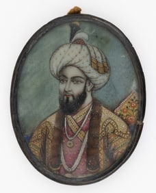 ANGLO-INDIAN SCHOOL (19TH CENTURY) MINIATURE PORTRAIT OF SHAH JAHAN