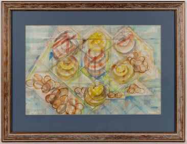 PIERRE FRANCIS DAURA (ROCKBRIDGE CO., VIRGINIA, 1896-1976) EXPRESSIONIST STILL-LIFE PAINTING
