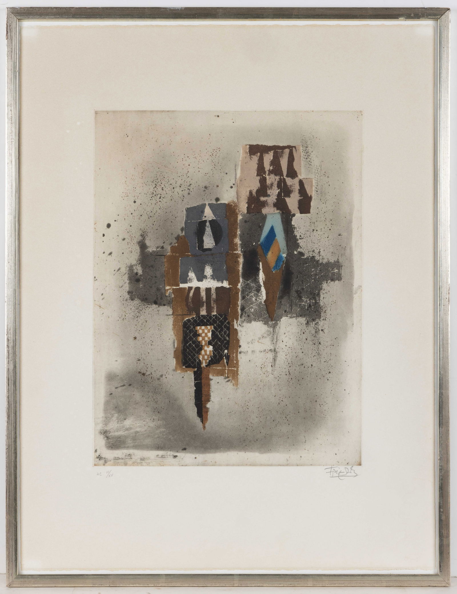 JOHNNY FRIEDLAENDER (GERMAN-FRENCH, 1912-1992) ABSTRACT PRINT (1 of 3)