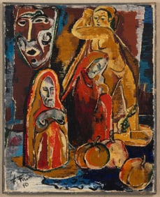 FRITZ FAISS (GERMANY / CALIFORNIA, 1905-1981) ABSTRACT / MODERNIST PAINTING