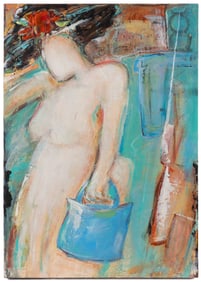AMERICAN SCHOOL (20TH / 21ST CENTURY) ABSTRACT PORTRAIT OF A WOMAN