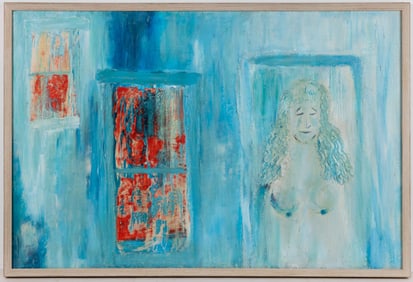 AMERICAN SCHOOL (20TH CENTURY) "OLD NEVADA BROTHEL" PAINTING