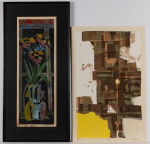 AMERICAN MODERN AND ABSTRACT PRINTS, LOT OF TWO