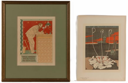 ART NOUVEAU LES MAITRES DE L'AFFICHE LITHOGRAPHS, LOT OF TWO