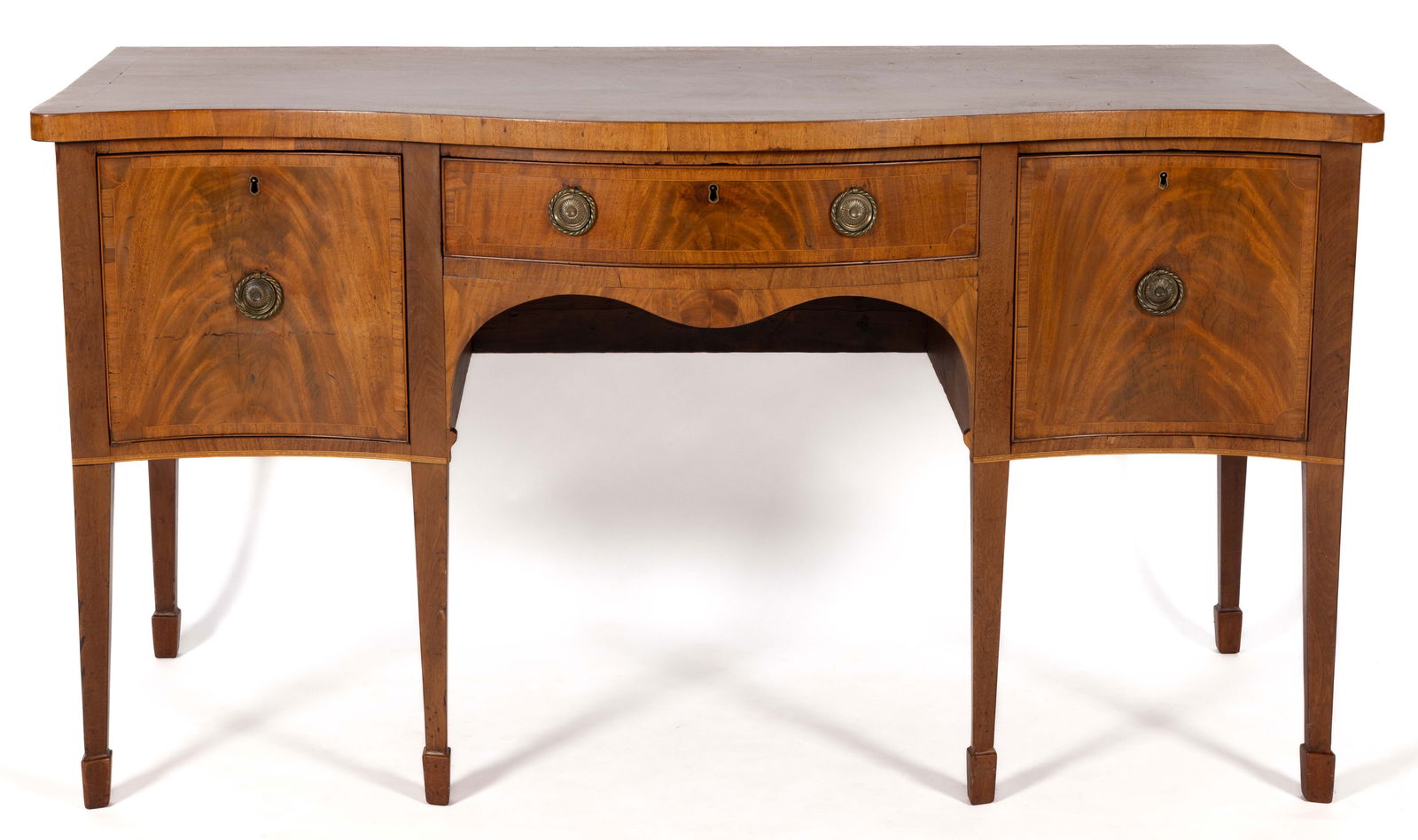 ENGLISH GEORGIAN INLAID MAHOGANY SIDEBOARD (1 of 7)