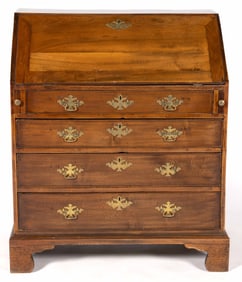 ENGLISH GEORGE III MAHOGANY FALL-FRONT DESK