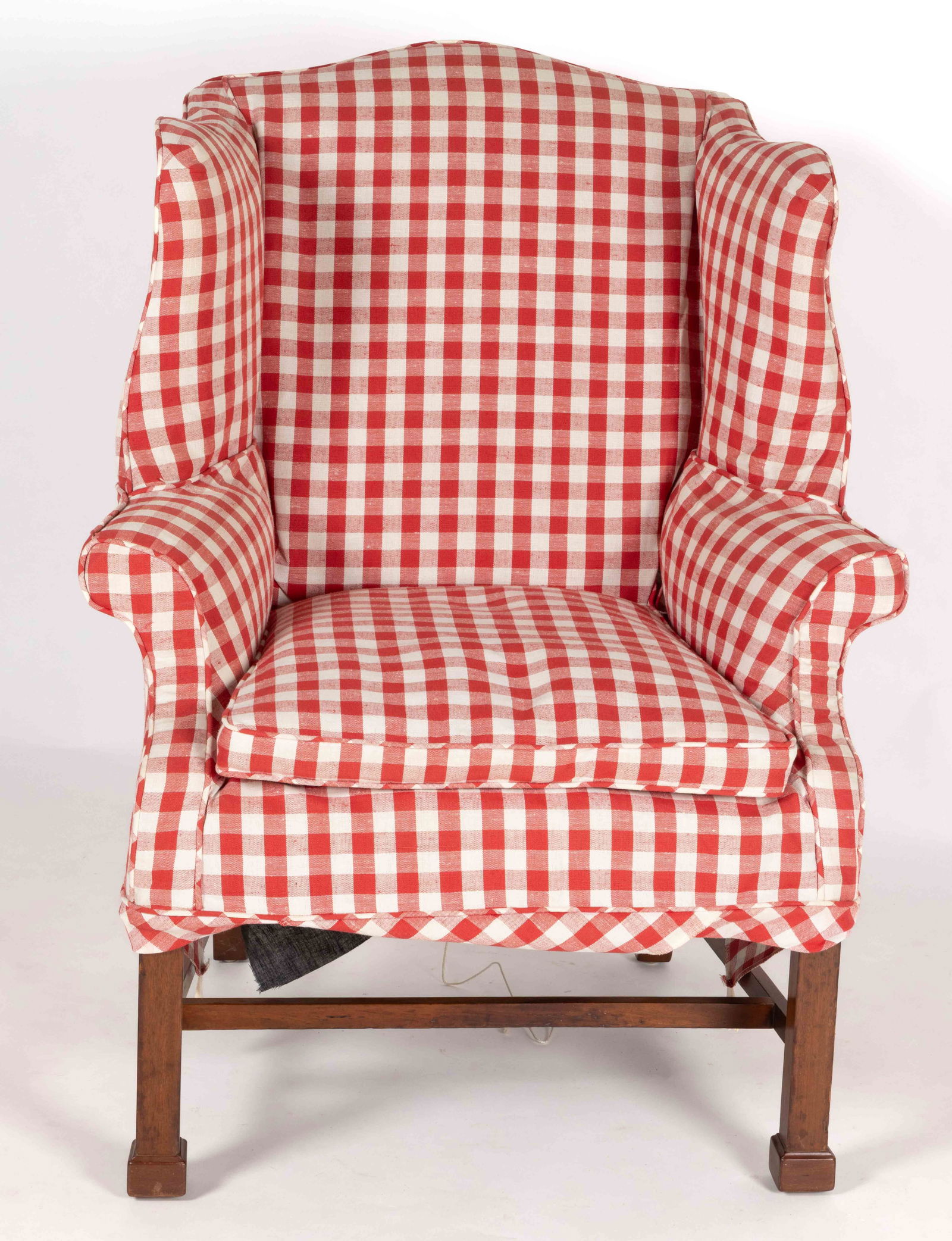 ENGLISH GEORGIAN MAHOGANY WING-BACK CHAIR (1 of 4)