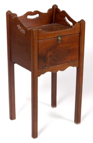 ENGLISH MAHOGANY DIMINUTIVE BEDSIDE STAND