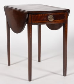 ENGLISH INLAID MAHOGANY PEMBROKE TABLE