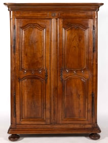 FRENCH PROVINCIAL WALNUT ARMOIRE