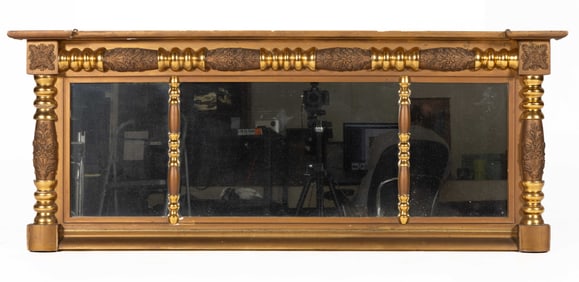 ENGLISH OR AMERICAN CLASSICAL OVERMANTEL MIRROR