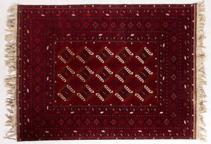 SEMI-ANTIQUE CAUCASIAN SCATTER RUG