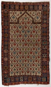 ANTIQUE CAUCASIAN SHIRVAN PRAYER RUG
