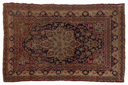 SEMI-ANTIQUE LAVIR KIRMAN PERSIAN SCATTER RUG
