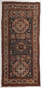 SEMI-ANTIQUE CAUCASIAN MOGHAN RUNNER RUG