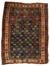 SEMI-ANTIQUE CAUCASIAN PRAYER RUG