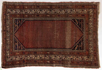 SEMI-ANTIQUE PERSIAN HAMADAN SCATTER RUG