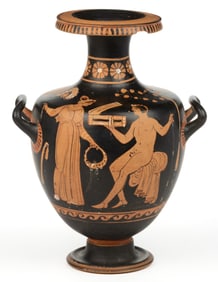GREEK / APULIAN RED-FIGURE POTTERY HYDRIA / WATER JAR