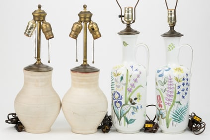 STIG LINDBERG (SWEDISH, 1916-1982), GUSTAVSBERG, SWEDEN TIN-GLAZED FAIENCE EARTHENWARE PITCHER /