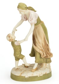 CZECHOSLOVAKIAN ROYAL DUX PORCELAIN FIGURAL GROUP