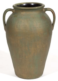 NORTH CAROLINA STAMPED "E.J. BROWN" ART POTTERY FLOOR VASE / JAR