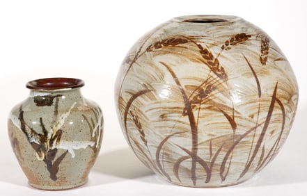 ASSORTED STUDIO POTTERY VASES, LOT OF TWO