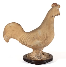 CHINESE TERRACOTTA ROOSTER FIGURE