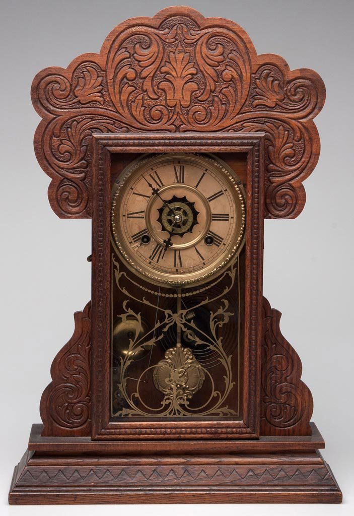 WATERBURY OAK KITCHEN SHELF CLOCK