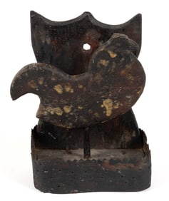 SHENANDOAH CO., SHENANDOAH VALLEY OF VIRGINIA FOLK ART PAINT-DECORATED YELLOW PINE AND PUNCHED-TIN