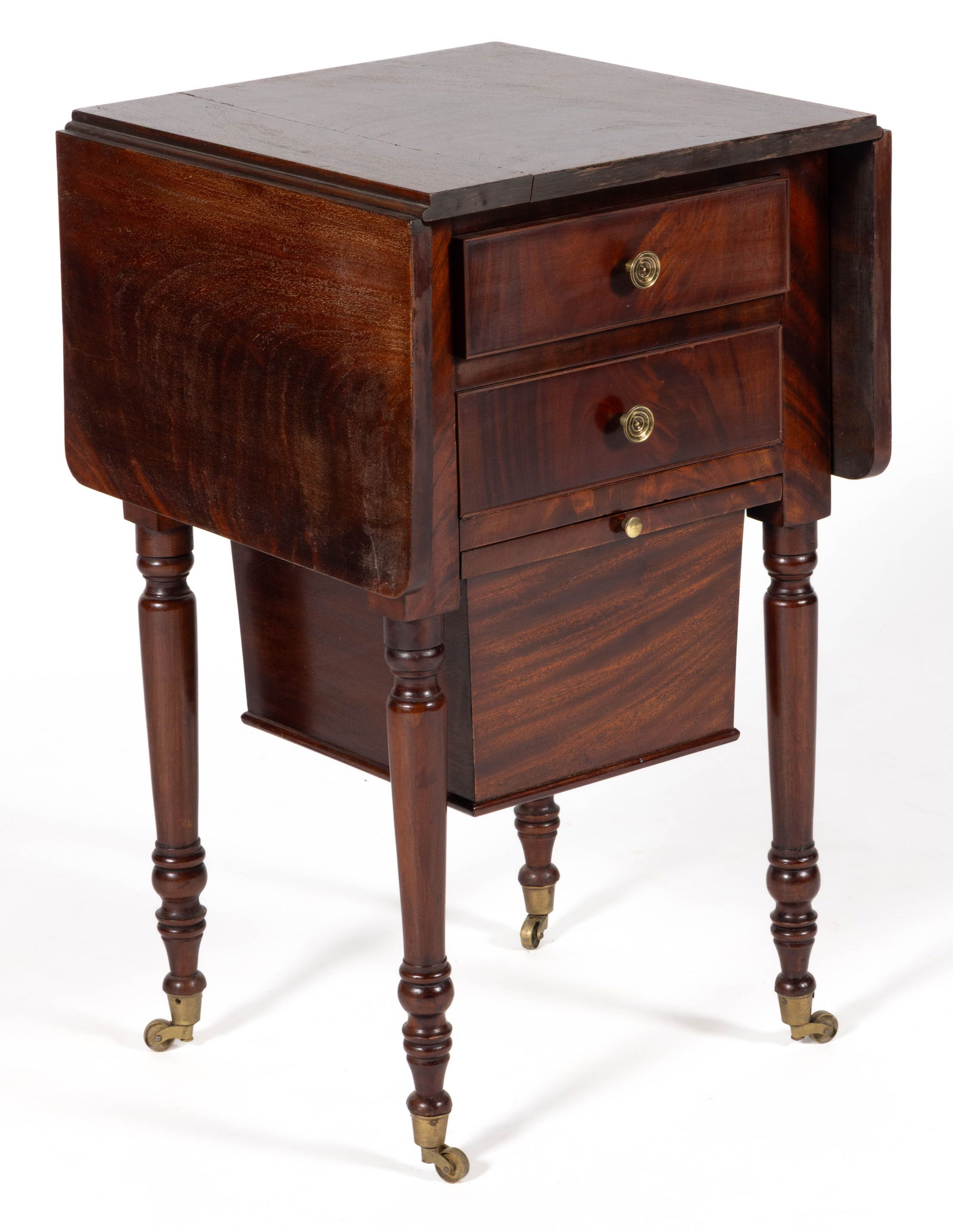 AMERICAN LATE FEDERAL MAHOGANY WORK STAND (1 of 5)