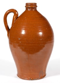NEW MARKET, SHENANDOAH CO., SHENANDOAH VALLEY OF VIRGINIA EARTHENWARE / REDWARE JUG