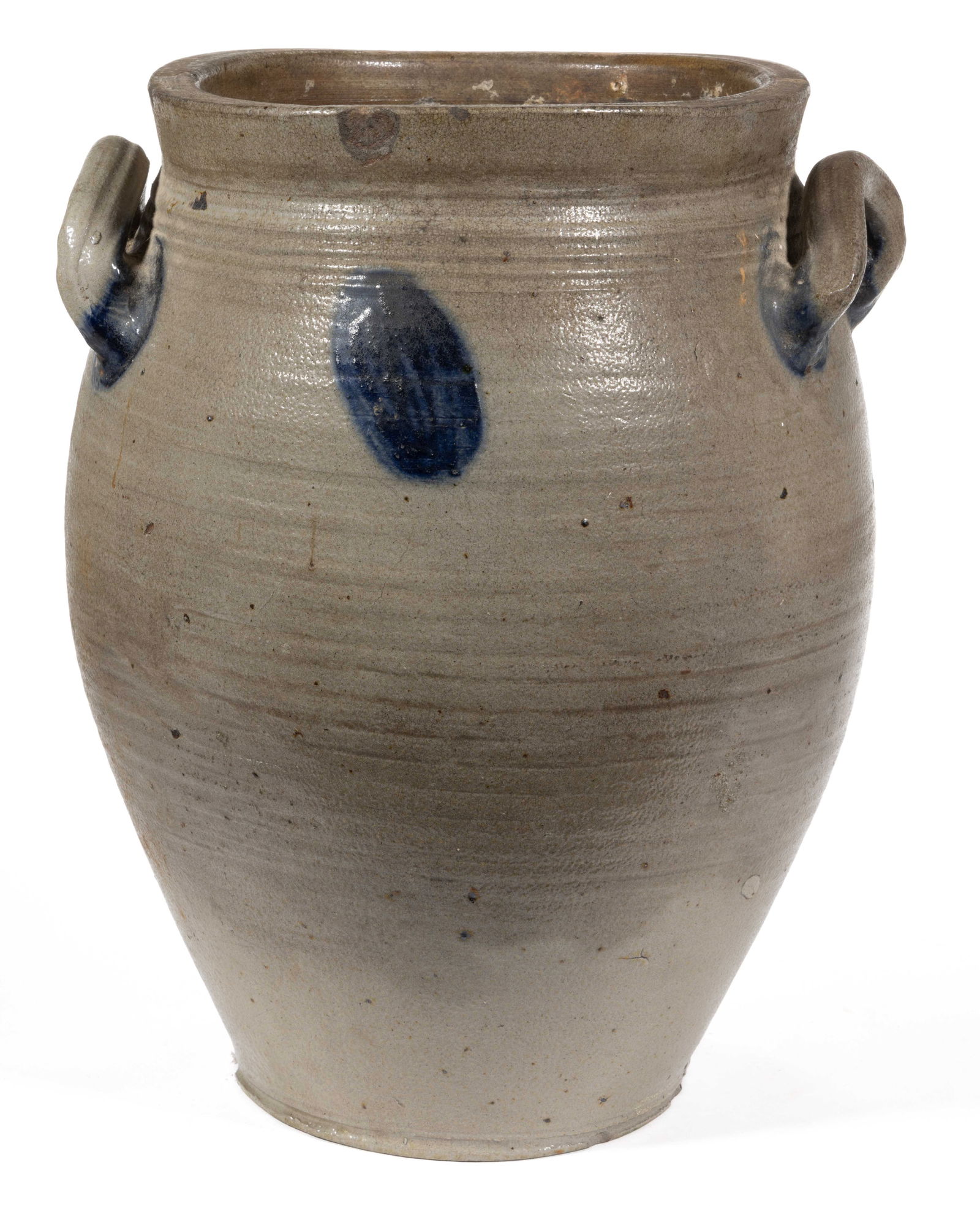 MANHATTAN, NEW YORK ATTRIBUTED DECORATED STONEWARE JAR (1 of 5)