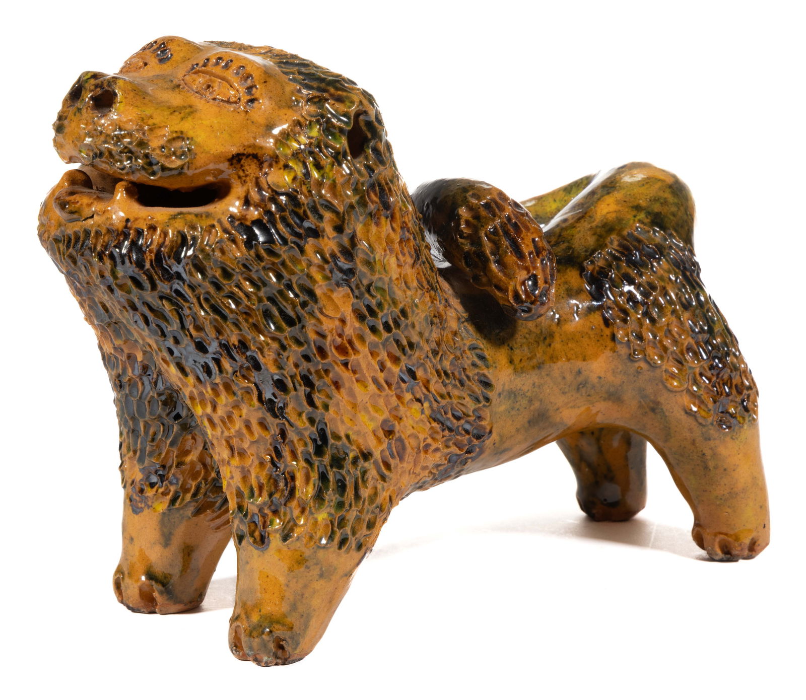 SIGNED BILLY RAY HUSSEY (AMERICAN, B. 1955), NORTH CAROLINA POLYCHROME-DECORATED EARTHENWARE / (1 of 5)