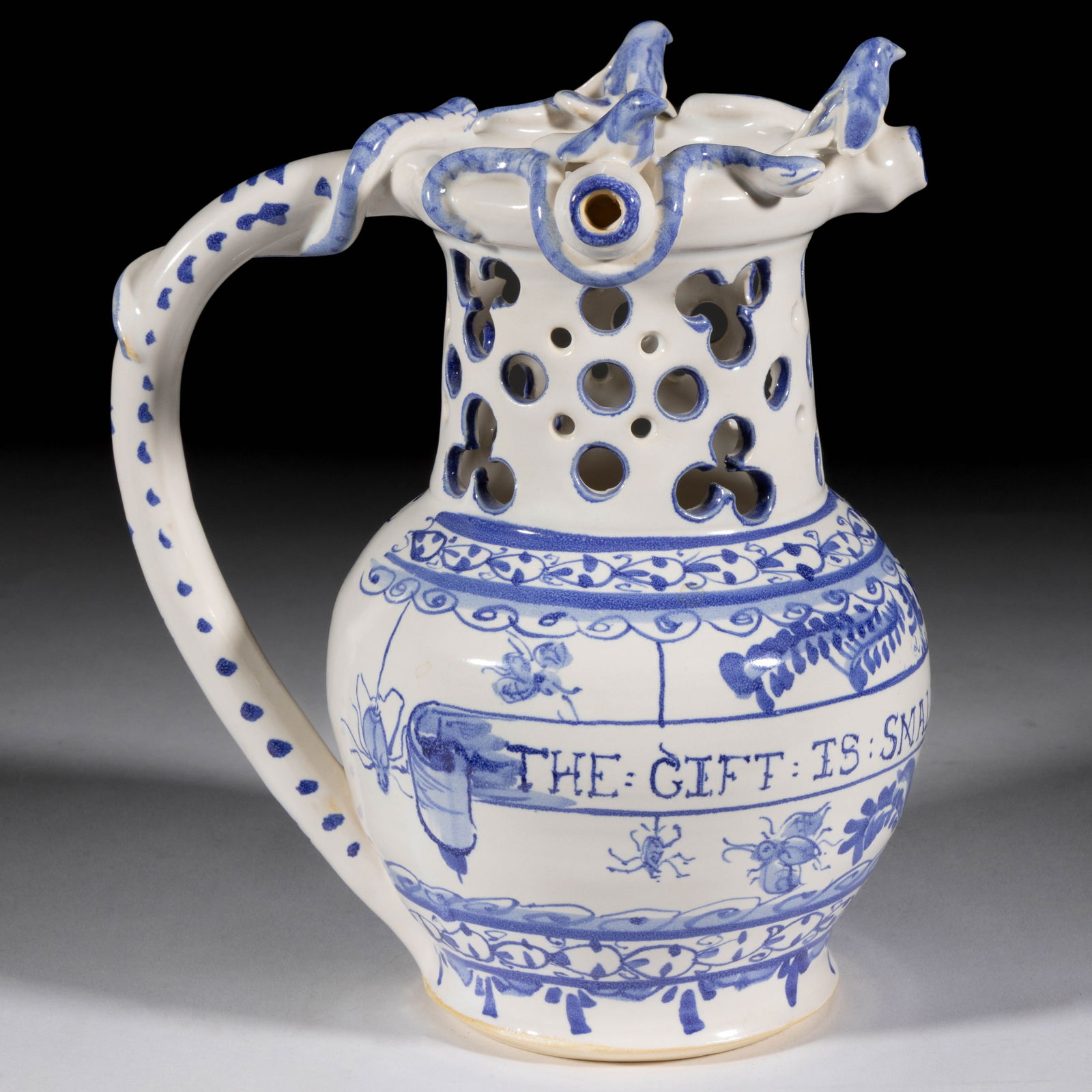 MICHELLE ERICKSON (VIRGINIA, B. 1960), "JAMESTOWN COLLECTION" REPRODUCTION HAND-PAINTED DELFT (1 of 5)