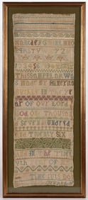BRITISH GEORGE I BAND NEEDLEWORK SAMPLER