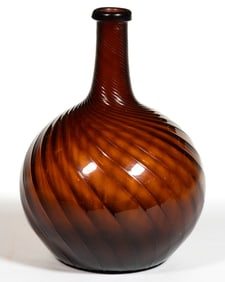 MIDWESTERN PATTERN-MOLDED GLOBULAR-FORM BOTTLE