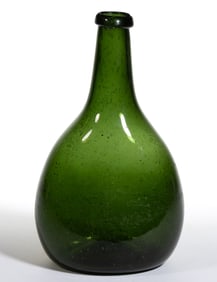 FREE-BLOWN CHESTNUT-FORM UTILITY BOTTLE / FLASK