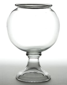 FREE-BLOWN AND PRESSED GLASS APOTHECARY LEECH JAR / FISH GLOBE