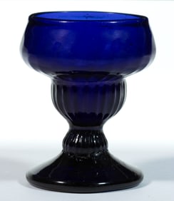 PATTERN-MOLDED RIBBED FOOTED OPEN SALT