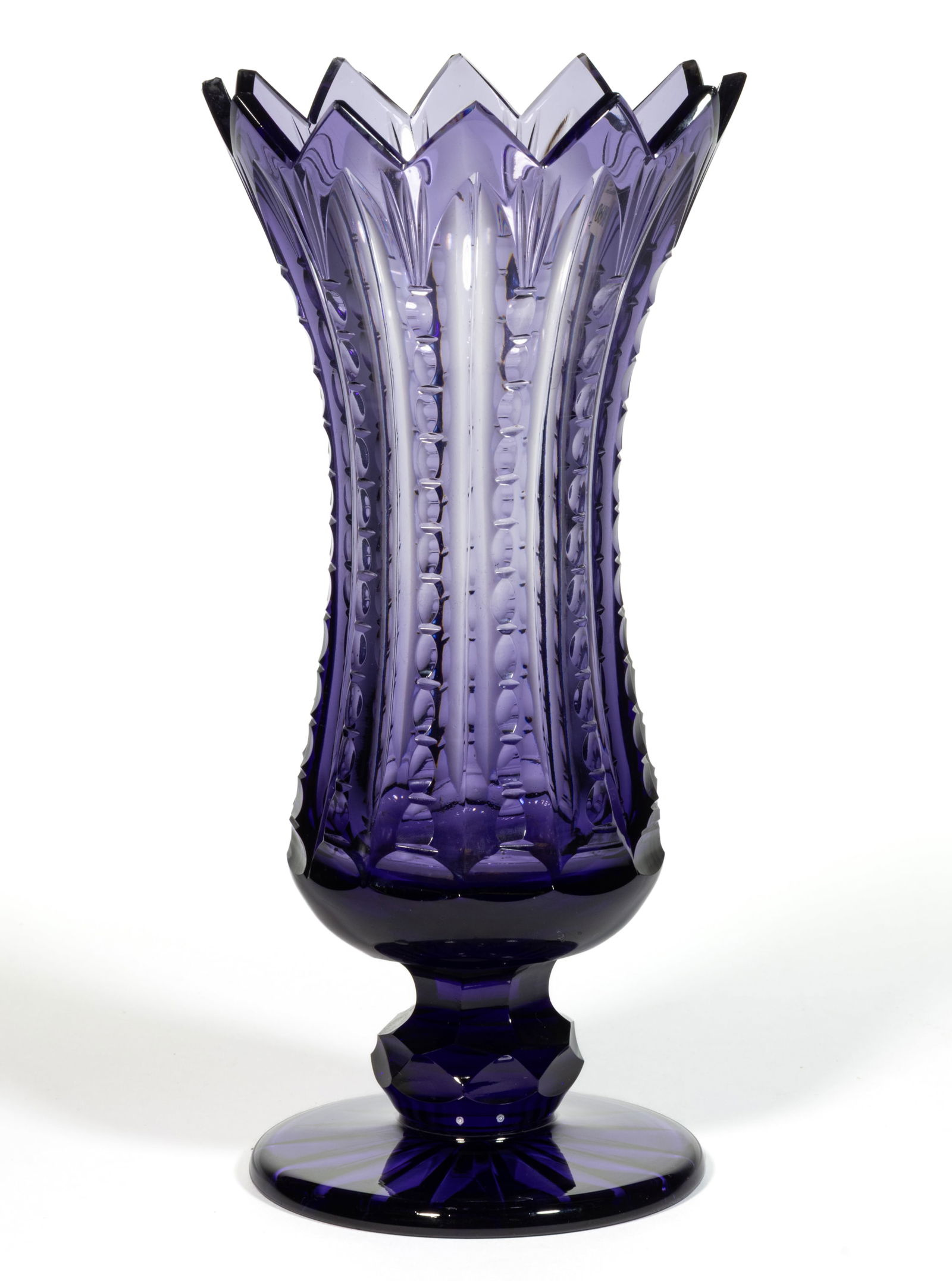 BLOWN AND CUT NOTCH VASE (1 of 1)