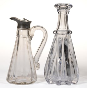 ASSORTED PILLAR-MOLDED CONTAINERS, LOT OF TWO