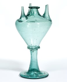 SPANISH FREE BLOWN ALMORRATXA / SPRINKLER STAND OIL LAMP