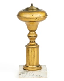 GILDED BRASS / BRONZE SOLAR STAND LAMP