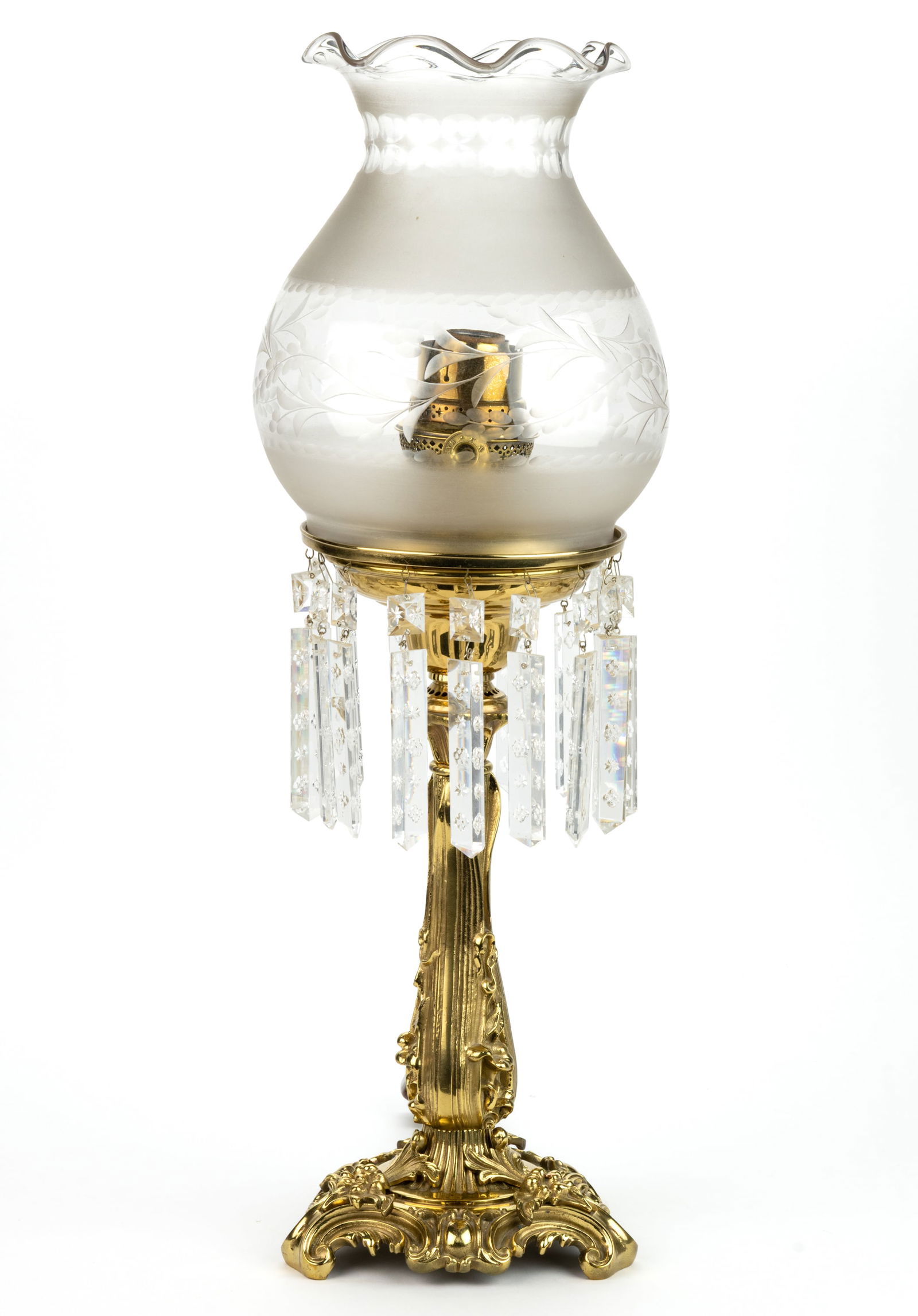 CORNELIUS & CO., DEITZ OR HENRY HOOPER & CO. BRASS SOLAR STAND LAMP (1 of 3)