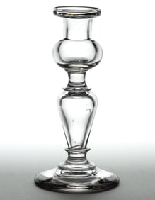 FREE-BLOWN GLASS CANDLESTICK